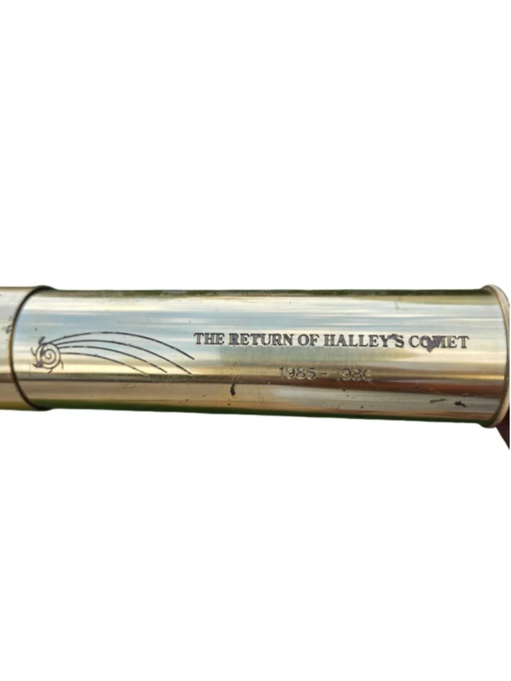 Vintage 1985-1986 Halley’s Comet Brass Telescope Spyglass 30x40mm 22